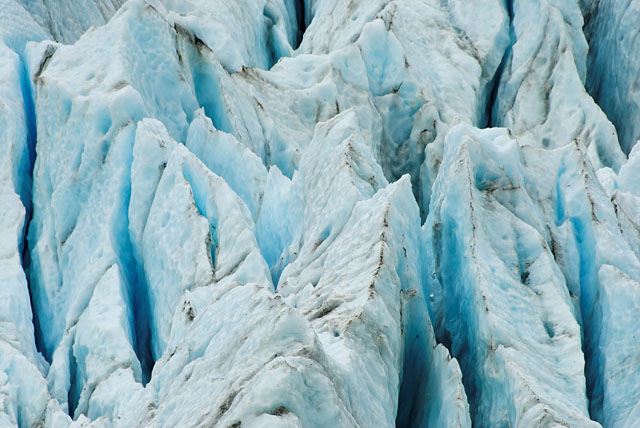 detail of glacier crevasse