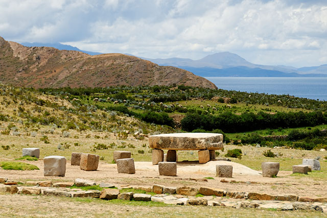 Incan sacrificial altar at Isla del Sol