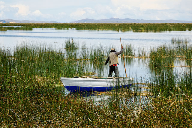 Fisherman at Lake Titicaca