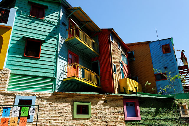 Colourful houses at Caminito in Buenos Aires