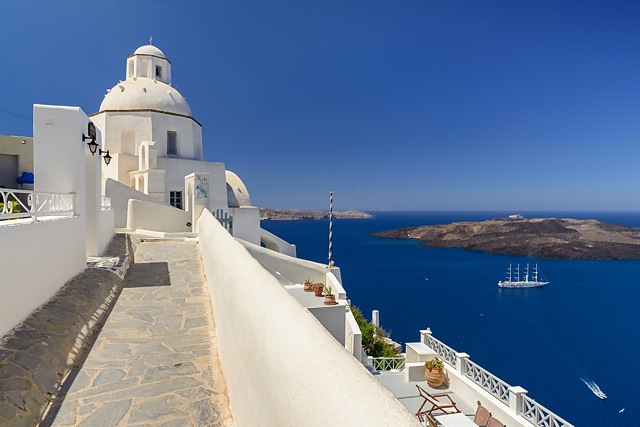 Church in Fira, Santorini, Greece