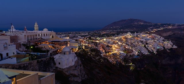 Fira, Santorini, Greece at night