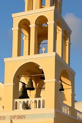 Bell tower in Oia, Santorini, Greece
