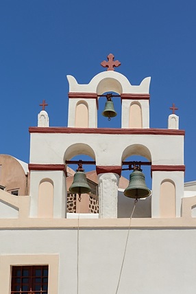 Bell tower in Oia, Santorini, Greece