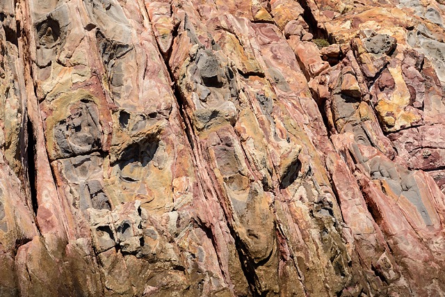 texture of rock at Vani, Milos, Greece