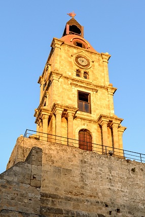 Tower in medieval Rhodes, Greece
