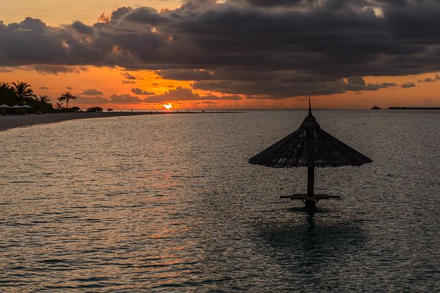 Sunset at Holiday Island, Maldives