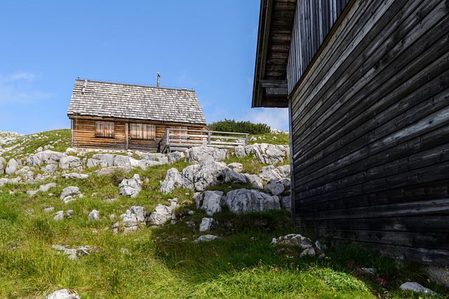 Wooden houses at Dachstein
